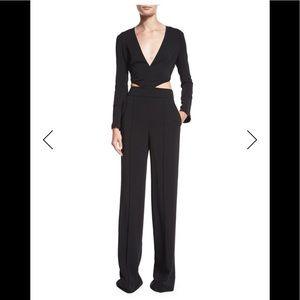 A.L.C. /Morgan Long-Sleeve Cutout Jumpsuit, Black